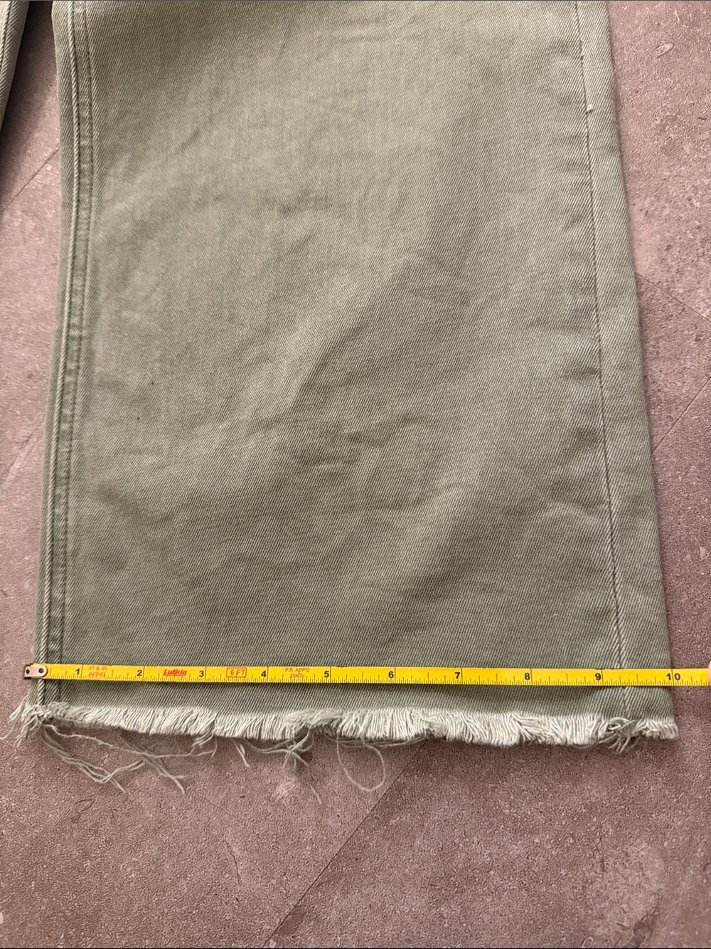 Women’s Vervet High-Rise Wide leg Jeans in Olive Green Sz 27 - Picture 7 of 7